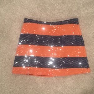 Judith March blue and orange sequined mini